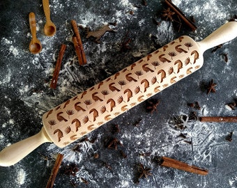 TUCANS Christmas holidays, merry christmas, rolling pin, embossing rolling pin, rolling pin for a gift, cats lovers