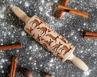 ROE rolling pin, embossing rolling pin, engraved rolling pin by laser, rouleau à pâtisseriem, kjevle, kaulin, kavel, deegroller, Nudelholz