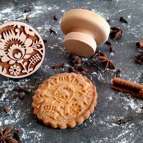 WILD FLOWERS Stamp Embossing Wood Stamp Engraved Stamp by Etsy