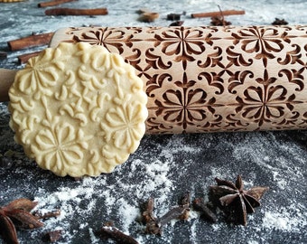 ROYAL christmas gift, marry christmas, christmas rolling pin, rolling pin, embossing rolling pin, engraved rolling pin by laser