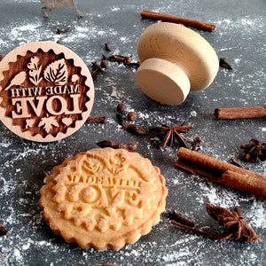 MADE WITH LOVE kid gift, christmas gift, embossed stamp, engraved stamp, engraved gift, baby stamp