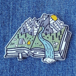 Fantasy Book Iron On Embroidered Patch