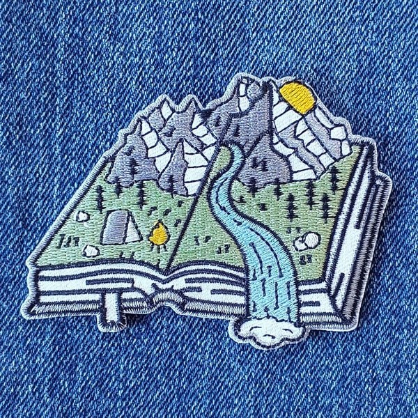 Fantasy Book Iron On Embroidered Patch