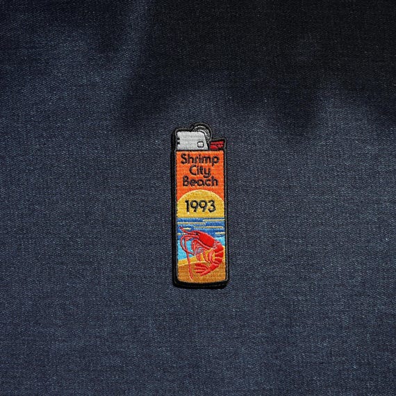 Shrimp City Beach 1993 Lighter Patch - Viagra Boys Iron-on
