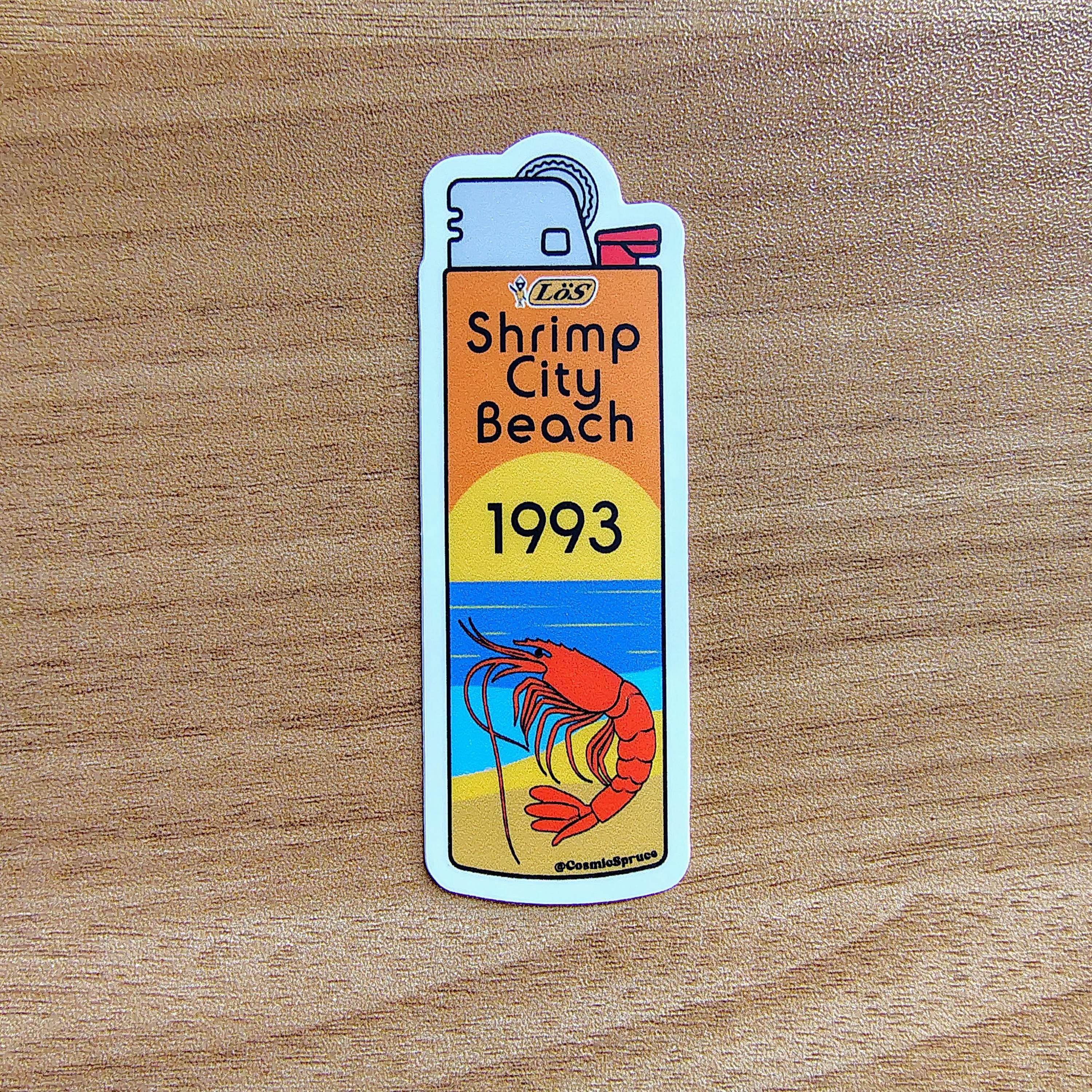 Shrimp City Beach 1993 Lighter - Viagra Boys Sticker - Etsy