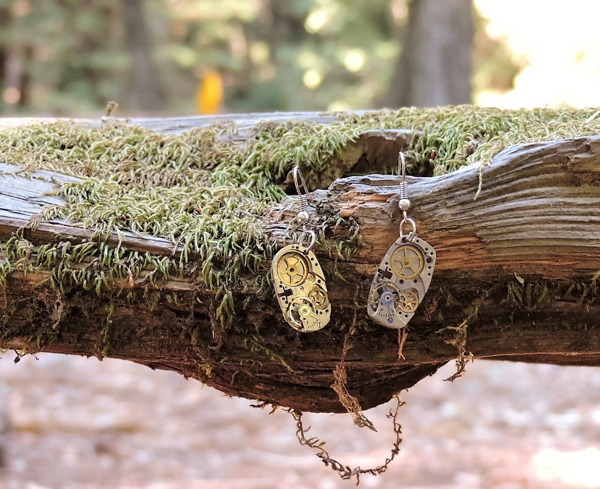 Gears for Ears Earrings from Watch Gears Authentic Vintage Etsy