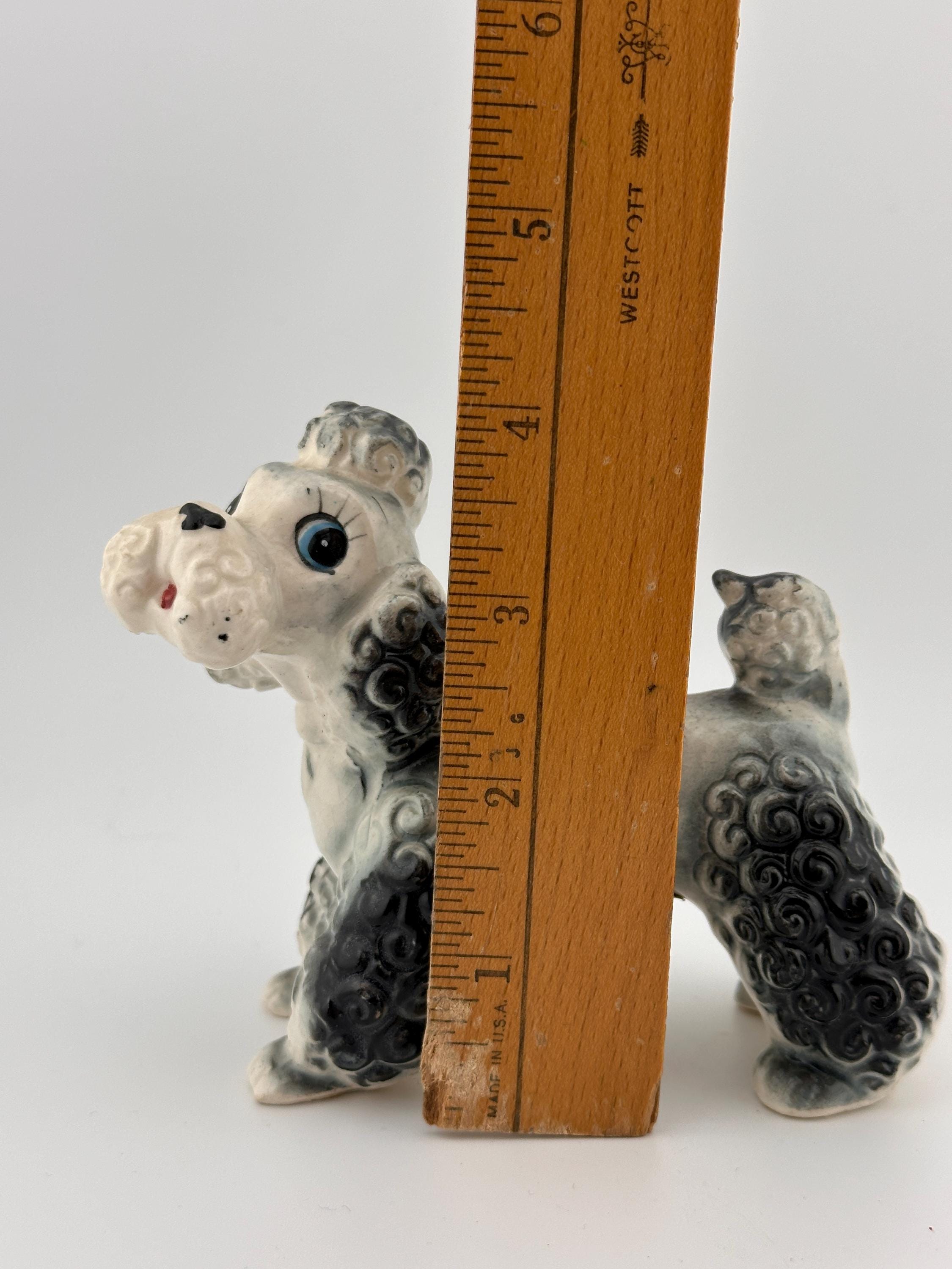 ヴィンテージ陶器製プードルの置物（鞍付き） – ミッドセンチュリー