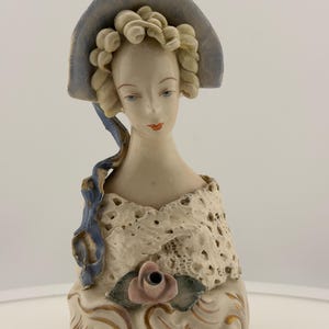 Vintage Ceramic Woman Bust - Etsy