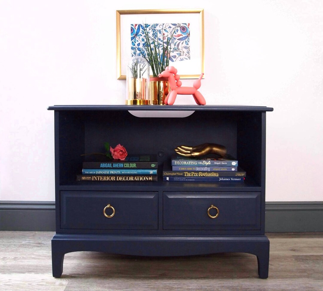 Not for Sale Example Only Dark Blue Hand Painted TV Console Etsy UK