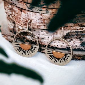 Sun Earrings , vintage style Sun earrings