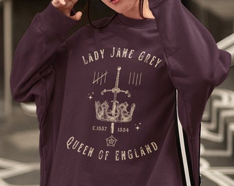 Lady Jane Grey Sweatshirt Light Academia Clothing Fairy Grunge Sweater Dark Academia Gothic Clothes Mall Goth Sweatshirt Renaissance Shirt