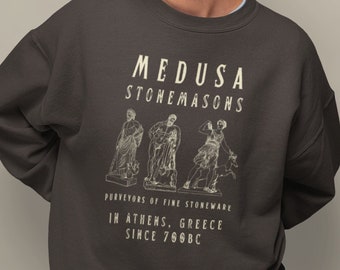 Medusa Sweatshirt Greek Mythology Medusa Shirt Fairycore Fairy Grunge Greek Goddess Light Academia Witchy Clothing Ancient Greece Bookish