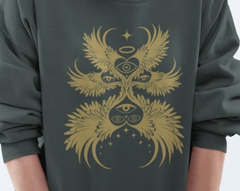Biblically Accurate Angel Sweatshirt Realistic Angel Shirt Angelcore Clothing Christian Crewneck Biblical Angel Top Ophanim Seraphim