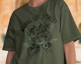 Medusa Shirt Stoner Girl Fairy Grunge Clothing Greek Mythology Shirt Medusa TShirt Dark Academia Crewneck Witchy T-Shirt Marijuana Stuff