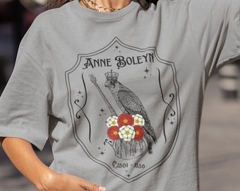 Koszula Anne Boleyn Light Academia Clothing Memento Mori Shirt Dark Academia Gothic Clothes Momento Mori Renaissance T-Shirt Witchy T-Shirt
