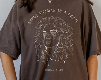 Medusa TShirt Ancient Poet Greek Mythology Mall Goth T Shirt Oscar Wilde T-shirt Light Academia Clothing Fairy Grunge Tee Dark Academia