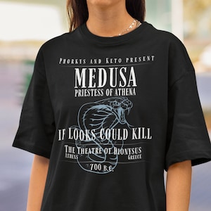 Medusa TShirt Dark Academia Clothing Greek Mythology Top Light Academia Clothing Ancient Greek Shirt Bookish Gifts Fairycore Clothing