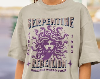 Medusa Shirt Greek Mythology Medusa TShirt Fairycore Fairy Grunge Greek Goddess Light Academia Witchy Clothing Ancient Greece Bookish