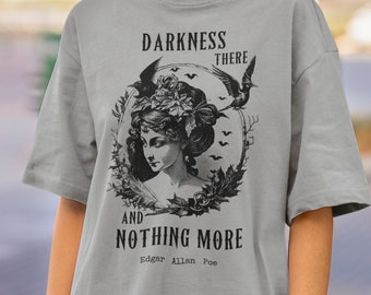 Edgar Allan Poe Nevermore Gothic Clothes Dark Academia Shirt Memento Mori Top Fairy Grunge Clothing Light Academia Clothing Goth Tshirt Poet