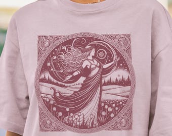 Brigid Imbolc Goddess Shirt | Celtic Pagan Tee | Witchy Feminine Top