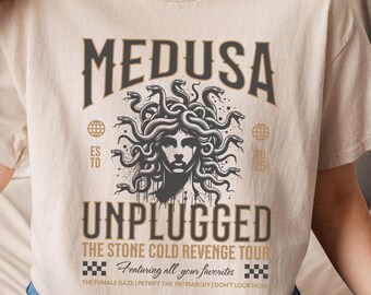 メデューサ シャツ ギリシャ神話 Tシャツ 女性の視線 ギリシャの女神 トップライト アカデミア 衣類 古代ギリシャ 家父長制を石化 Tシャツ