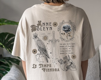 Anne Boleyn Tshirt Tudor Tshirts Fairy Grunge Shirt Royalty Core Tee Plus Size Goth Dark Academia Clothing Bookish Light Academia Clothing