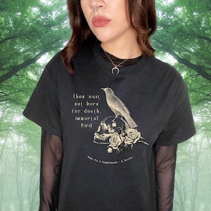 Poet Shirt Light Academia Momento Mori Dark Academia Clothing Memento Mori T Shirt Gothic Clothes Renaissance Shirt Romantic Literary Quotes