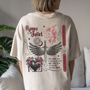 Romeo y Julieta Camisa Shakespeare Camiseta Hada Grunge Poeta Camisa Dark Academia Regalos Fairycore Ropa Plus Tamaño Book Club Camisa Gótica