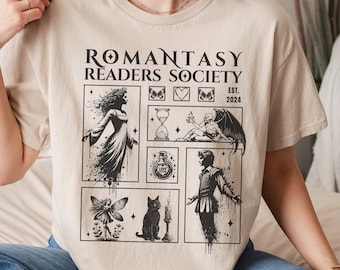 Romantasy Light Academia Camisa Fairy Grunge Camiseta Romantasy Lector Prohibido Romance Bookish Camisa Dark Romance Enemigos a los amantes Libro Top