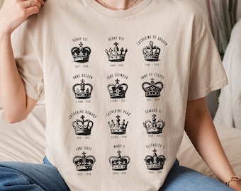 Ana Bolena Camiseta Tudor Camisetas Realeza Core Tee Dark Academia Ropa Bookish Light Academia Ropa Historia Buff Regalo Henry VIII Top