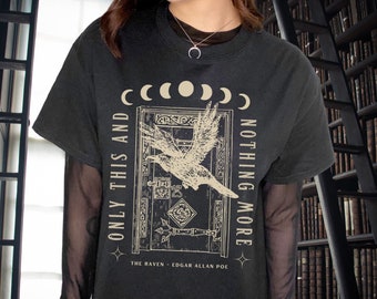 Edgar Allan Poe Shirt Fairy Grunge Memento Mori Poet TShirt Dark Academia Shirt Light Academia Clothing Bookish T-Shirt Mall Goth Crewneck