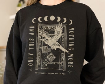 Edgar Allan Poe Sweatshirt Fairy Grunge Memento Mori Poet Shirt Dark Academia Shirt Light Academia Clothing Bookish Shirt Mall Goth Sweater