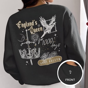 Anne Boleyn Sweater Gothic Sweatshirt Dark Academia Clothes Renaissance Shirt Light Academia Clothing Dark Royalty Core Bookish History Top