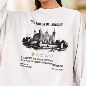 Anne Boleyn Sweatshirt Tudor Dynasty Sweater Royalty Core Crewneck Dark Academia Bookish Light Academia Merch History Buff Gift Henry VIII