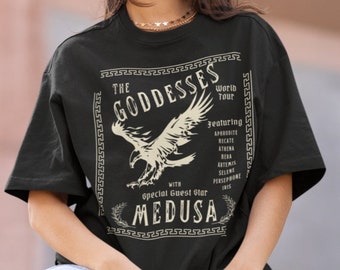 Medusa Shirt Persephone Tshirt Griechische Göttin Licht Academia Kleidung Aphrodite Artemis Athena Hekate Fee Grunge Kleidung Dunkel Academia