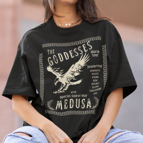 Medusa Shirt Persephone Tshirt Griechische Göttin Licht Academia Kleidung Aphrodite Artemis Athena Hekate Fee Grunge Kleidung Dunkel Academia