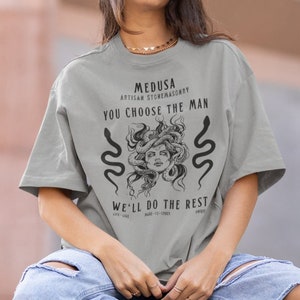 Medusa Shirt Fairy Grunge Light Academia Clothing Greek Mythology Shirt Dark Academia Shirt Gorgon Crewneck Ancient Greek Medusa Top Bookish