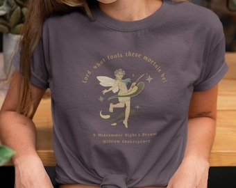 Poet Shirt Light Academia Clothing Shakespeare Shirt Indie Clothes Fairycore Clothing Shakespeare Quotes Sprite Shirt Fairy Core Tshirt