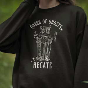 Hecate Goddess Sweatshirt Greek Mythology Shirt Mall Goth Witchcore Light Academia Clothing Greek Goddess Dark Academia Sweatshirt Fairy