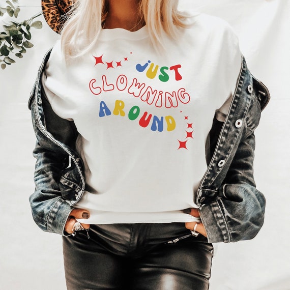 Clowncore Clothing, Weirdcore Clothes, Alt Fashion Clown Shirt, Kidcore Clothing, Clowncore Shirt, Decora Kei, Clown Tee, Clown Aesthetic