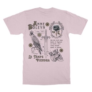 Ana Bolena Camiseta Tudor Camisetas Hada Grunge Camisa Realeza Core Camiseta Plus Tamaño Goth Dark Academia Ropa Bookish Light Academia Ropa Light Pink