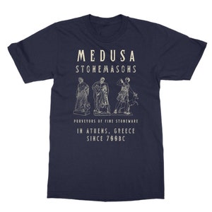 Medusa Shirt Greek Mythology Medusa TShirt Fairycore Fairy Grunge Greek Goddess Light Academia Witchy Clothing Ancient Greece Bookish Navy