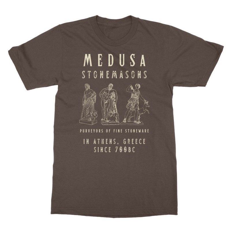Medusa Shirt Greek Mythology Medusa TShirt Fairycore Fairy Grunge Greek Goddess Light Academia Witchy Clothing Ancient Greece Bookish Dark Chocolate