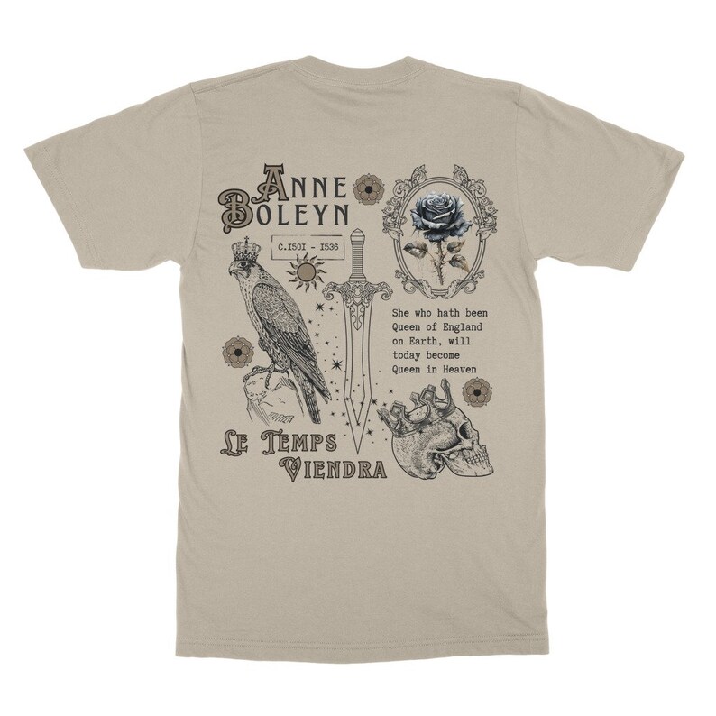Ana Bolena Camiseta Tudor Camisetas Hada Grunge Camisa Realeza Core Camiseta Plus Tamaño Goth Dark Academia Ropa Bookish Light Academia Ropa Sand
