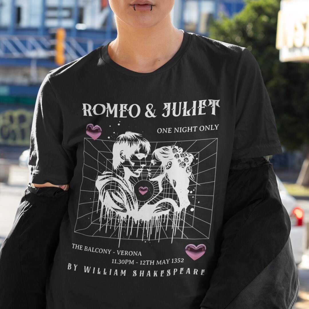Romeo and Juliet Shirt Shakespeare T Shirt Fairy Grunge Poet Shirt Dark ...