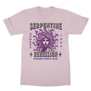 Medusa Shirt Greek Mythology Medusa TShirt Fairycore Fairy Grunge Greek Goddess Light Academia Witchy Clothing Ancient Greece Bookish Light Pink