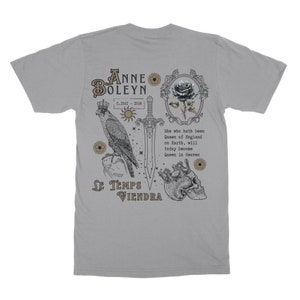 Ana Bolena Camiseta Tudor Camisetas Hada Grunge Camisa Realeza Core Camiseta Plus Tamaño Goth Dark Academia Ropa Bookish Light Academia Ropa Light Grey
