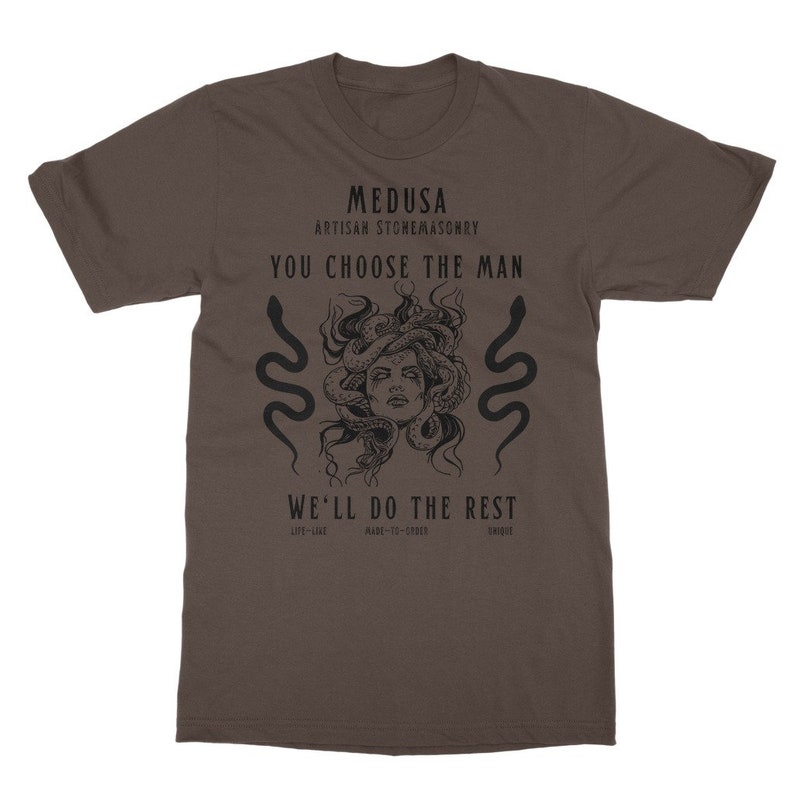 Medusa Shirt Fairy Grunge Light Academia Clothing Greek Mythology Shirt Dark Academia Shirt Gorgon Crewneck Ancient Greek Medusa Top Bookish Dark Chocolate