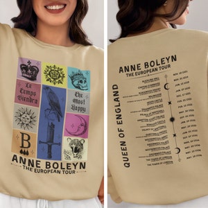 Anne Boleyn Shirt Tudor Sweatshirt Royalty Core Sweater Dark Academia Clothing Bookish Light Academia Merch History Buff Gift Henry VIII Top