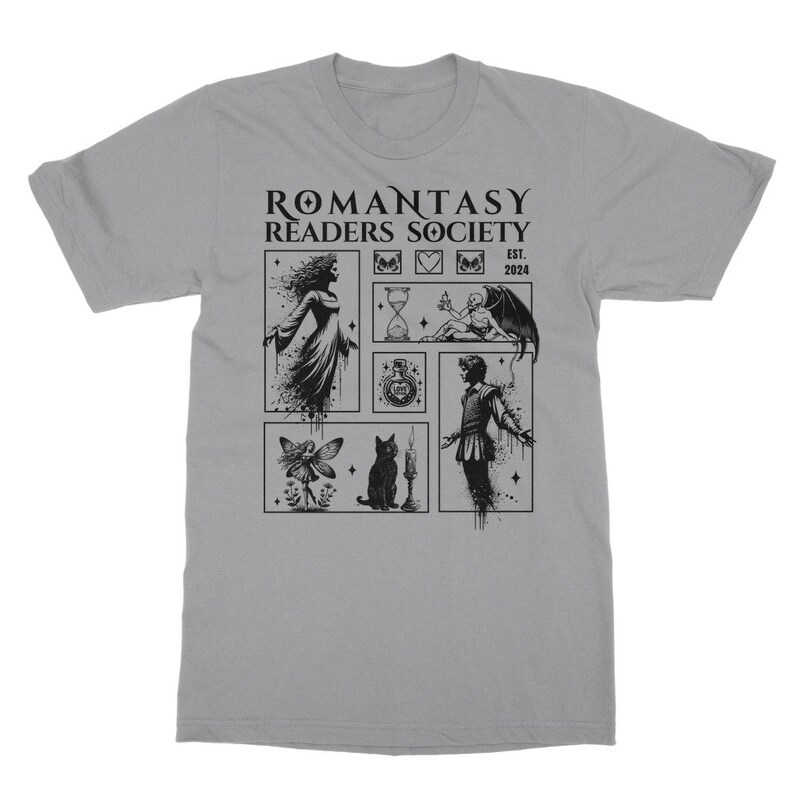 Romantasy Light Academia Shirt Fairy Grunge Tshirt Romantasy Reader Forbidden Romance Bookish Shirt Dark Romance Enemies To Lovers Book Top Light Grey